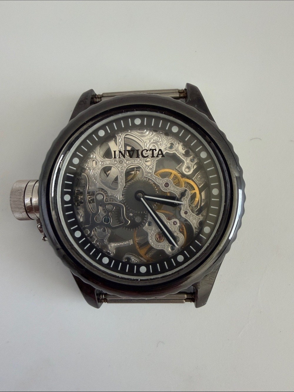 Invicta Men's Skeleton Mechanical Watch – Black Case